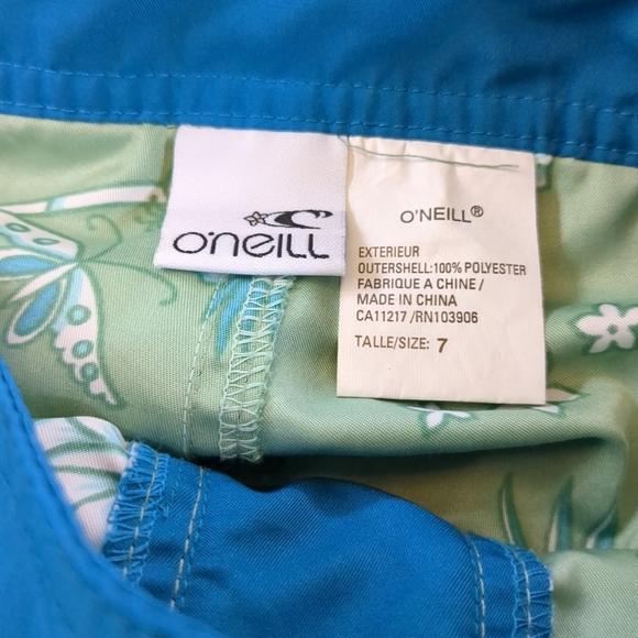 Final Price O'NEILL Hyperfreak Board Shorts Women's Size 7 Green Floral - Picture 4 of 8